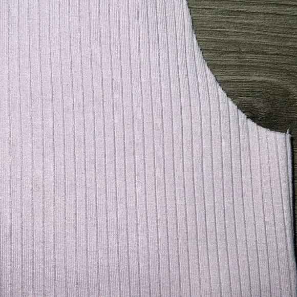 AERIE Ribbed Crop Tank Top Size Large Pastel Purple Muscle Tank Retro 90s Y2K - Picture 3 of 5